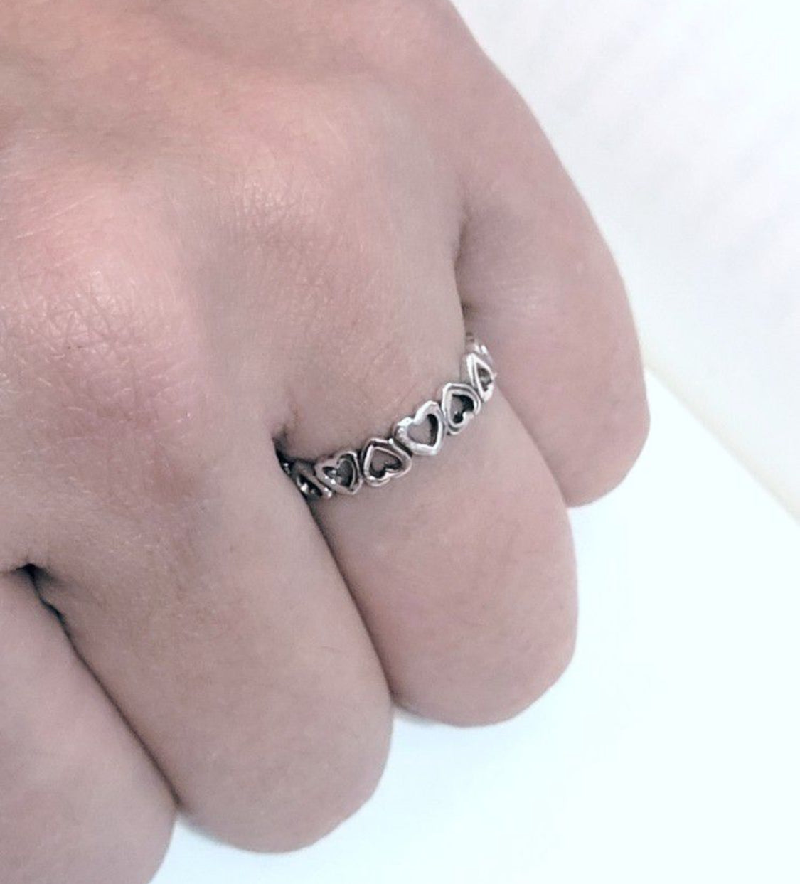 Heart link ring